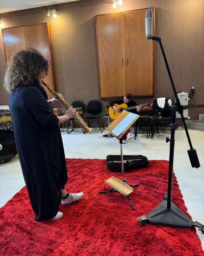 Maria Bragança e Rosa Amélia - Gravação da música Rua Água Santa