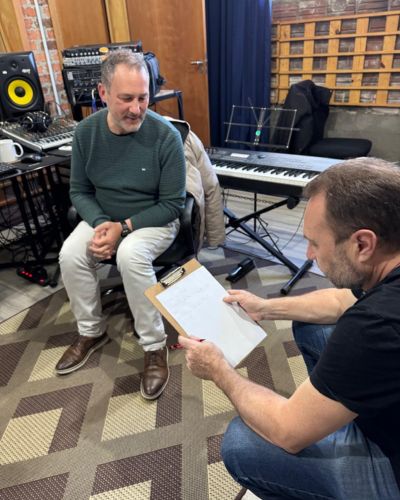 Éder Bergozza e Nino Henz - Gravação da música Rua Água Santa